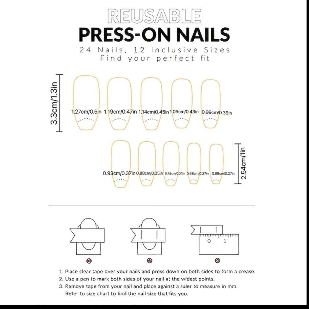 24 pc Sun goddess, moon and stars press on nails - Picture 3 of 3